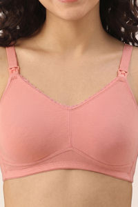 Zivame Double Layered Regular Wired 3/4th Coverage Natural Lift Nursing Bra - Powder Pink — thumbnail 5